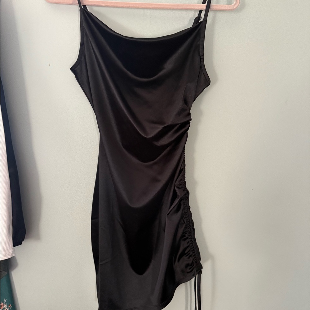 Wild Fable Black Satin Dress